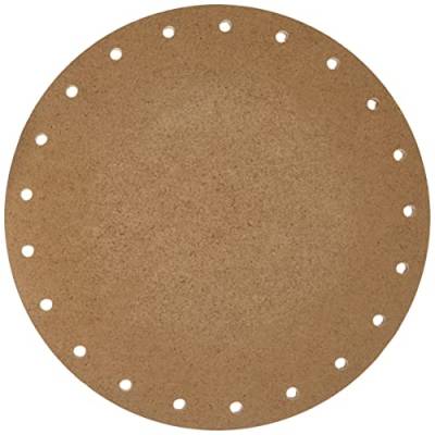 Rayher Korbflechtboden, rund, 15 cm ø, Lochdurchmesser 3 mm, Korbboden, Naturholzkorbboden, Korbboden für Peddigrohr, 6129200 von Rayher